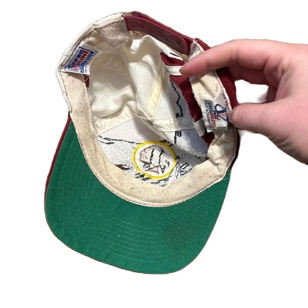VINTAGE 90S NFL WASHINGTON REDSKINS SPLASH SNAPBACK HAT BY LOGO ATHLETIC